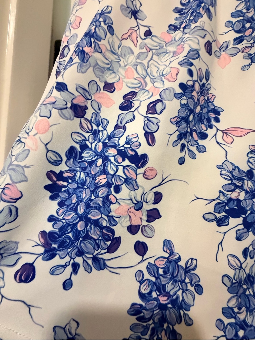 Simply Southern White Skort with Blue and Pink Floral Clusters - Picture 2 of 9